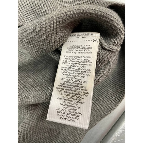 Polo Ralph Lauren Crewneck Sweater Mens Large Grey Pullover - Picture 7 of 9